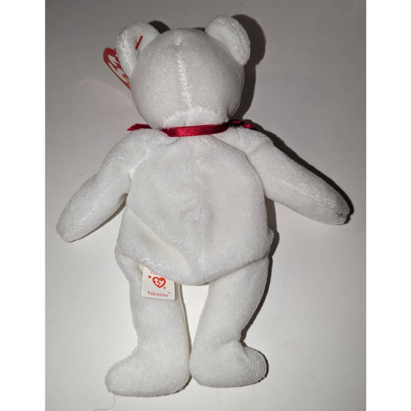Vintage Ty Beanie Babies Valentino the Bear Style 4058 New Mint PVC Pellets - Picture 3 of 6